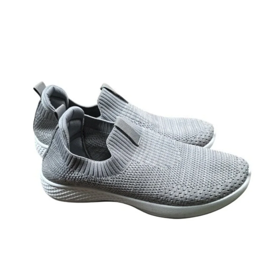 Tommy Bahama Grey Knit Slip On Walking Shoes Lightweight Athletic Sneakers Sz 9